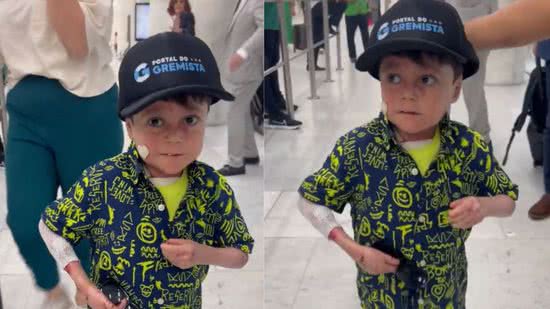Pequeno Gui leva susto em aeroporto - (Foto: Reprodução/Instagram)