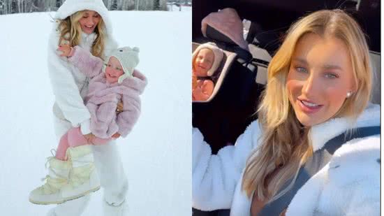 Ana Paula Siebert mostra reação da filha ao ver neve pela primeira vez - Reprodução/Instagram