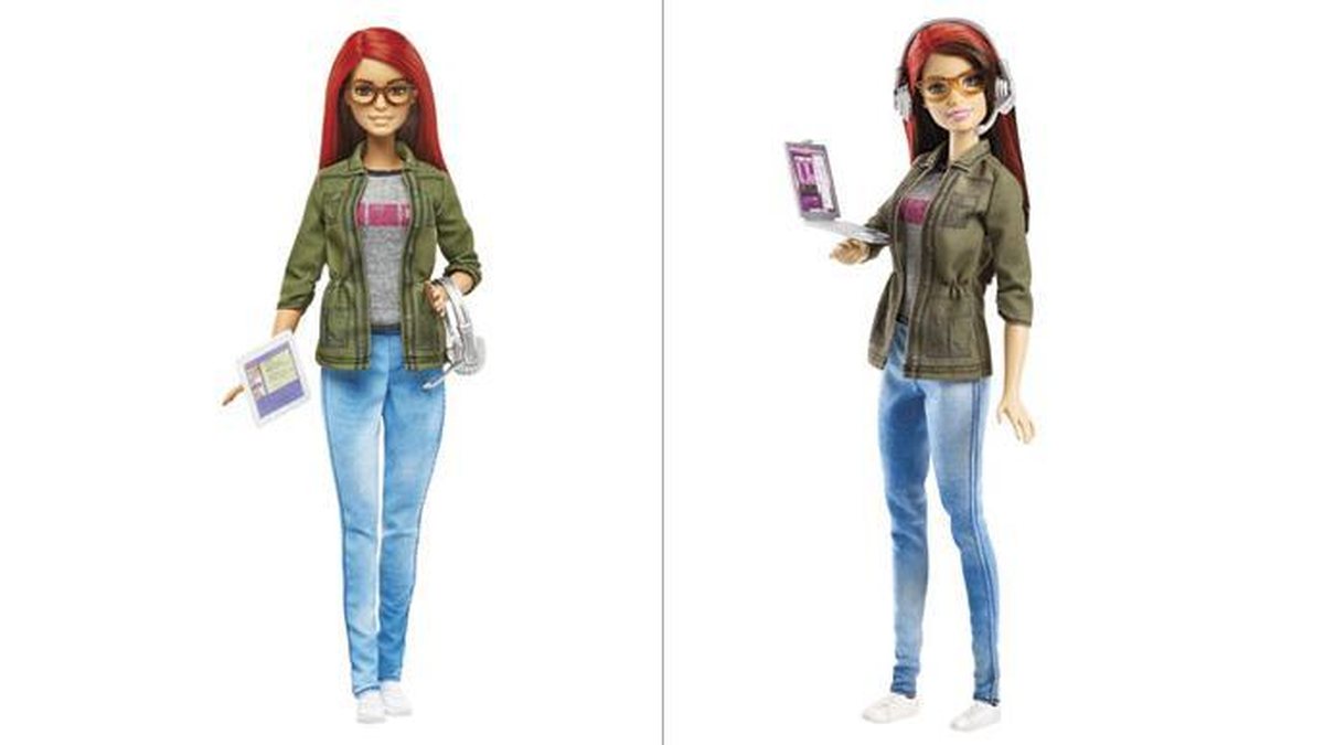 Barbie desenvolvedora de games - A Barbie desenvolvedora de games faz parte da coleção Profissões