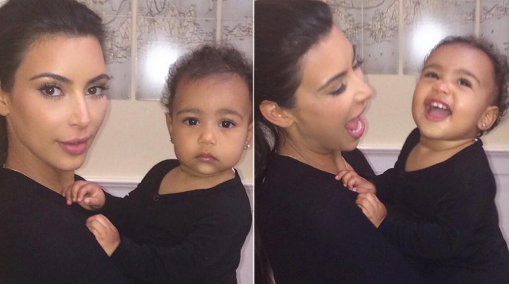Kim Kardashian e sua primeira filha, North West