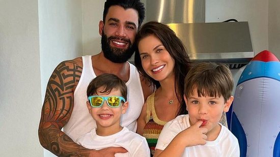 Andressa Suita com a família de férias - Reprodução/ Instagram