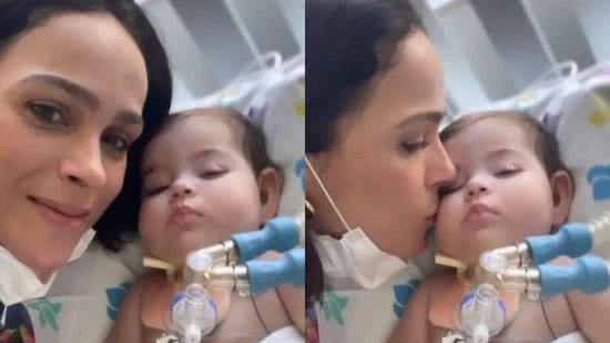 Maria Guilhermina foi ao hospital acompanhada pela mãe - Reprodução/Instagram