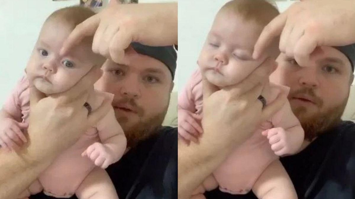 Pai faz a filha dormir com truque simples - Reprodução Facebook / Austin Miles Geter