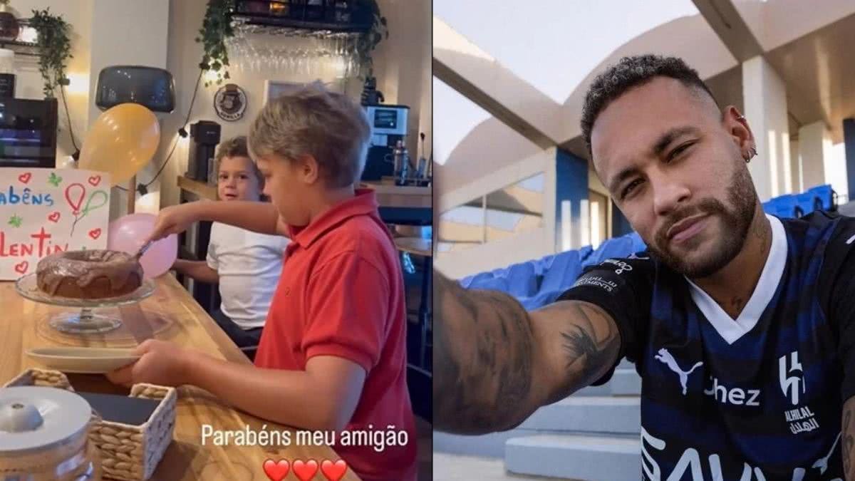 Neymar faz surpresa para filho de Carol Dantas - Reprodução/Instagram