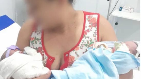 Mãe dá à luz gêmeos sem saber que estava grávida - Reprodução/Arquivo pessoal/Roberto Carlos da Silva/G1