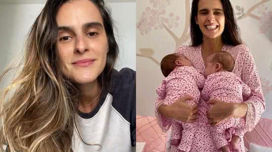 Marcella Fogaça e Joaquim Lopes segurando as gêmeas Pietra e Sofia - Reprodução Instagram