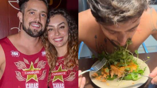 Ator foi filmado por Vivian Linhares comendo uma salada - Reprodução/ Instagram