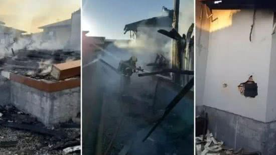 Vizinhos quebram parede para salvar criança de incêndio - Divulgação Corpo de Bombeiros