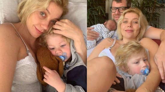 Luiza Possi cuidando dos dois filhos simultaneamente - Reprodução Instagram @luizapossi