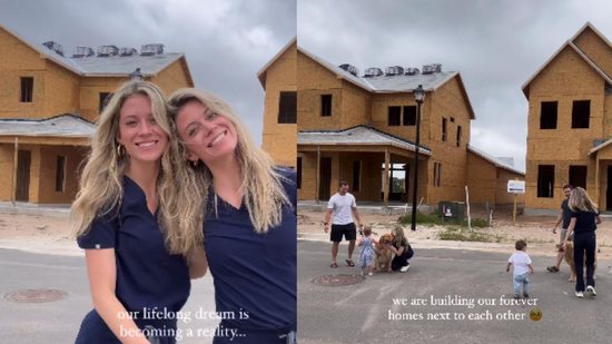 Irmãs gêmes fazem casas juntas - Reprodução/NY Post