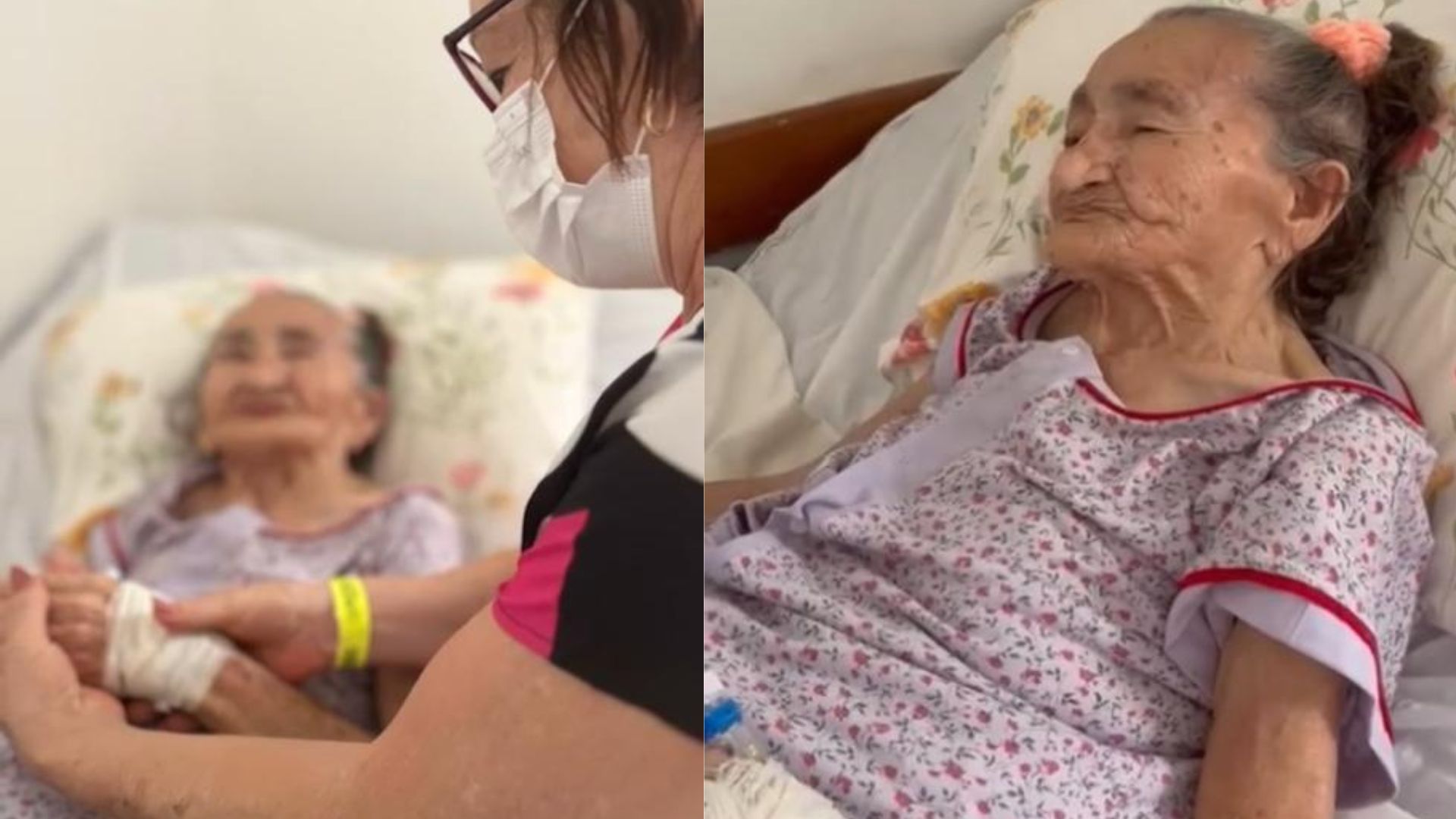 filha cuidando de mãe de 92 anos