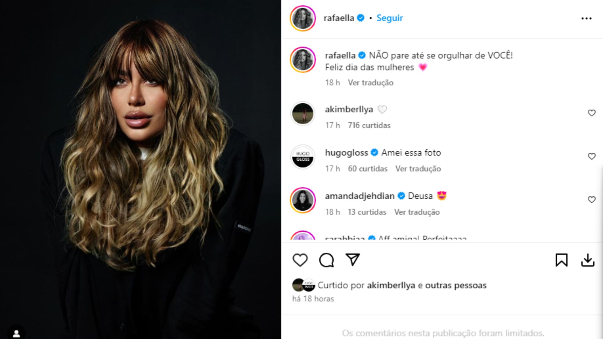 Modelo que é apontada como mãe do terceiro filho de Neymar reage ao post da irmã do atleta
