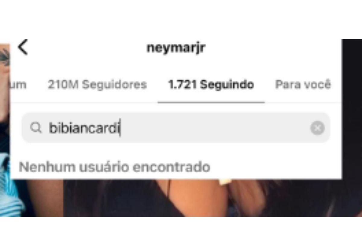 Neymar deixa de seguir irmã de Bruna Biancardi