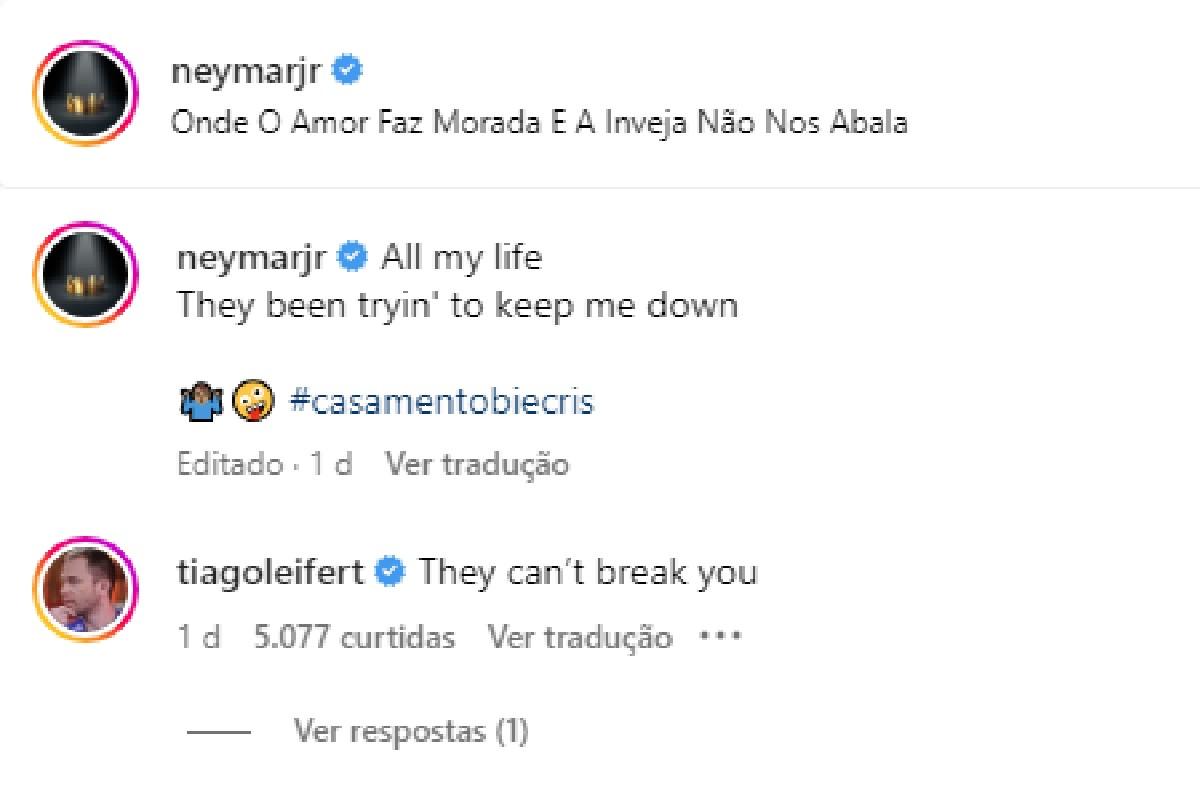 Tiago Leifert é criticado no Instagram após defender Neymar